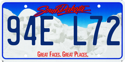 SD license plate 94EL72