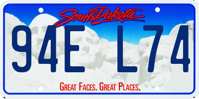 SD license plate 94EL74