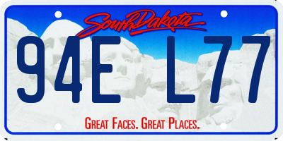 SD license plate 94EL77