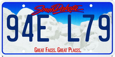 SD license plate 94EL79