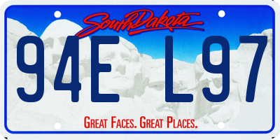 SD license plate 94EL97