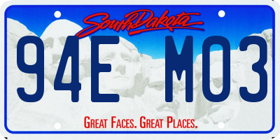 SD license plate 94EM03