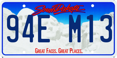 SD license plate 94EM13