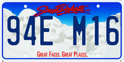 SD license plate 94EM16