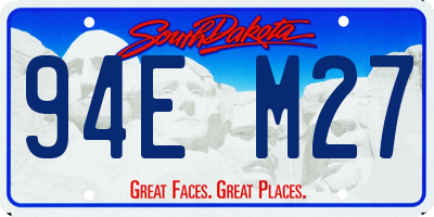 SD license plate 94EM27