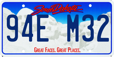 SD license plate 94EM32