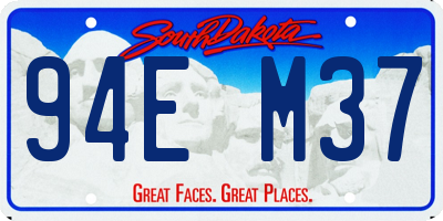 SD license plate 94EM37