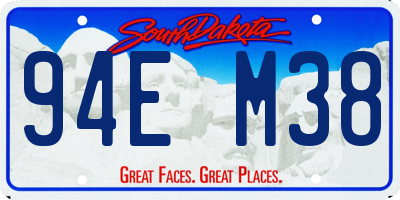 SD license plate 94EM38