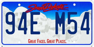 SD license plate 94EM54