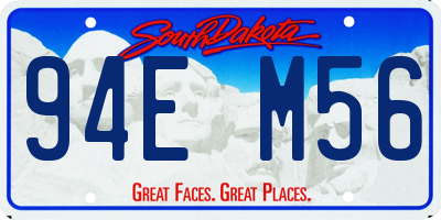 SD license plate 94EM56