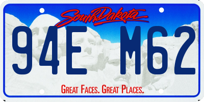 SD license plate 94EM62