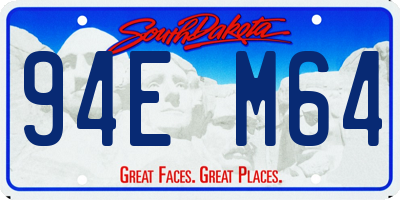 SD license plate 94EM64