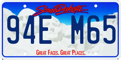 SD license plate 94EM65