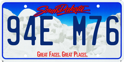 SD license plate 94EM76