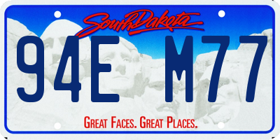 SD license plate 94EM77