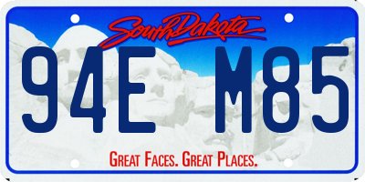 SD license plate 94EM85
