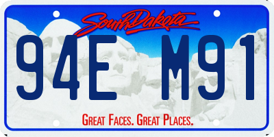 SD license plate 94EM91
