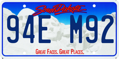 SD license plate 94EM92
