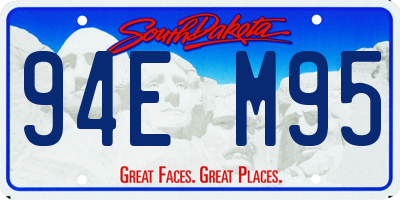 SD license plate 94EM95