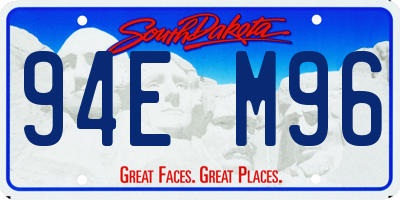 SD license plate 94EM96