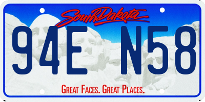 SD license plate 94EN58