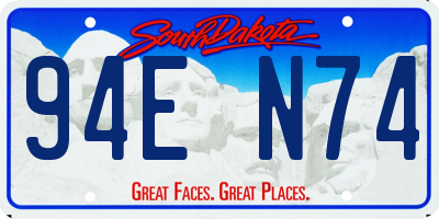 SD license plate 94EN74