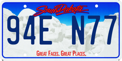 SD license plate 94EN77