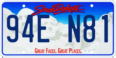 SD license plate 94EN81