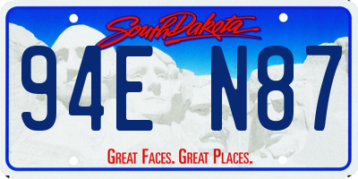 SD license plate 94EN87