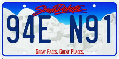 SD license plate 94EN91