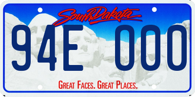 SD license plate 94EO00