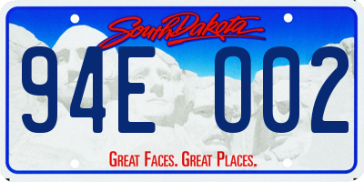 SD license plate 94EO02