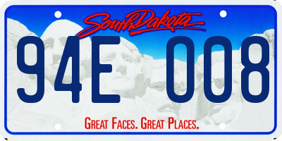 SD license plate 94EO08