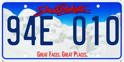 SD license plate 94EO10