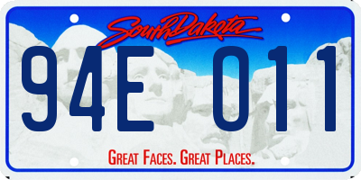 SD license plate 94EO11