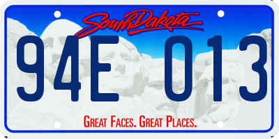 SD license plate 94EO13