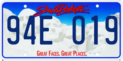 SD license plate 94EO19