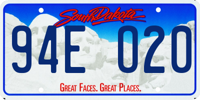 SD license plate 94EO20