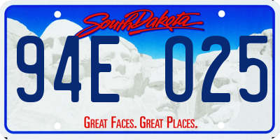 SD license plate 94EO25