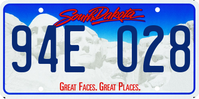 SD license plate 94EO28