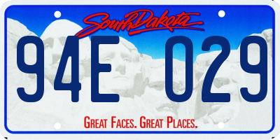 SD license plate 94EO29