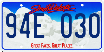 SD license plate 94EO30
