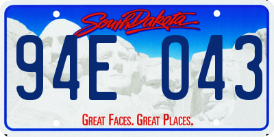 SD license plate 94EO43