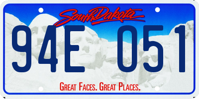 SD license plate 94EO51