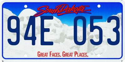 SD license plate 94EO53