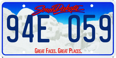SD license plate 94EO59
