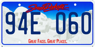 SD license plate 94EO60