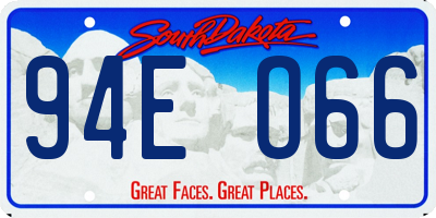 SD license plate 94EO66