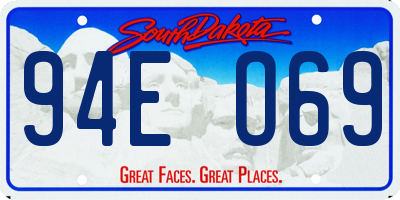 SD license plate 94EO69