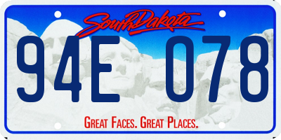 SD license plate 94EO78